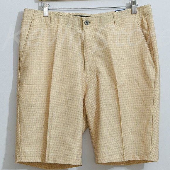 Pebble Beach Men’s Dry-Luxe Performance Shorts Yellow-gray - Picture 1 of 8